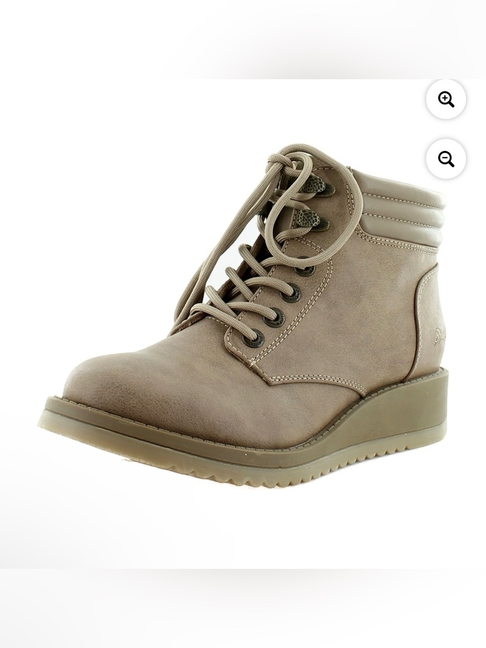 Blowfish Taupe Lace-Up Wedge Ankle Boot